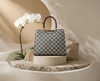 Imperial Grid Tote — Premium Ladies Handbag