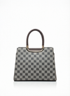 Imperial Grid Tote — Premium Ladies Handbag