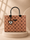 Pink Monogram Handbag with Heart Charm