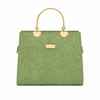 Flora Brown – Gold Handle Top Handbag for Women – Mehak Bag