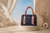 Navy Bule Plus Pink Luxe Handbag – Premium Designer Style Tote