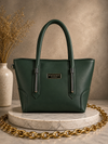 Nakedvice Classic Tote Bag – Tan Green Handbag