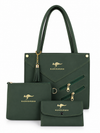 Signature Charm Bag Green by Mehak | Elegant Women’s Handbag Set