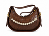 Dark Brown Pearl Strap Mini Bag – Mehakbags