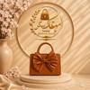 Brown Fleur Bow Tote Bag By Mehak Bag