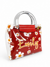 Mahroon Emily Daisy Transparent Mini Handbag – Cute Floral Jelly Tote for Girls & Women - Mehak Bags