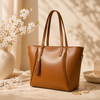 Zarya Camel Tote Bag for Women - Mehak Bags