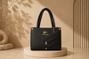 Black Signature Charm Bag by Mehak | Elegant Women’s Handbag Set