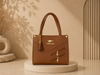 Brown Signature Charm Bag by Mehak | Elegant Women’s Handbag Set
