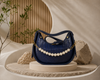 Navy Bule Pearl Strap Mini Bag – Mehakbags