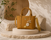 Elegant Mustard Brown Tote By Mehak Bag