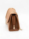 Classic Herringbone Chain Shoulder Bag – Camel | MehakBags