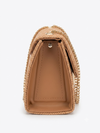 Classic Herringbone Chain Shoulder Bag – Camel | MehakBags