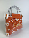Orange Emily Daisy Transparent Mini Handbag – Cute Floral Jelly Tote for Girls & Women
