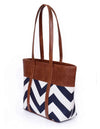Chevron Tote Bag T-1 Brown for Women in Pakistan – MEHAKBAG